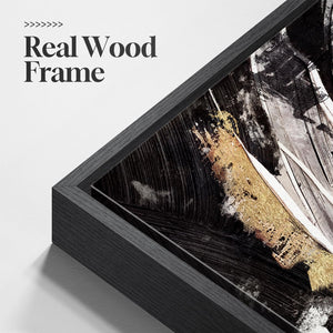 Extra Large Framed Black and White Modern Abstract Wall Art for Living Room