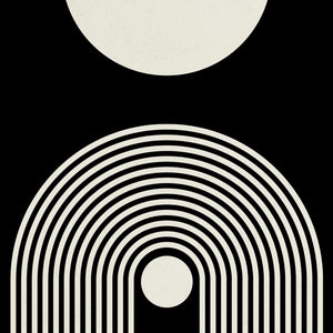 Framed Modern Abstract Black and White Boho Geometric Wall Art for Living Room Set of 6