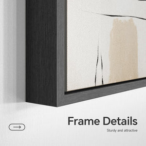 Framed Modern Abstract Black and White Boho Geometric Wall Art for Living Room Set of 6