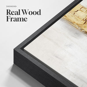 Extra Large Framed Black White Gold Contemporary Abstract Vertical Wall Art for Living Room