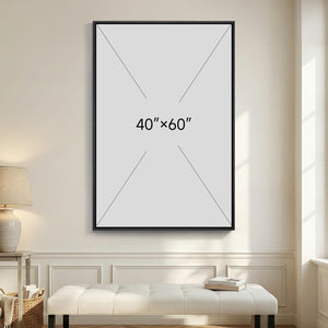 Extra Large Framed Black White Gold Contemporary Abstract Vertical Wall Art for Living Room