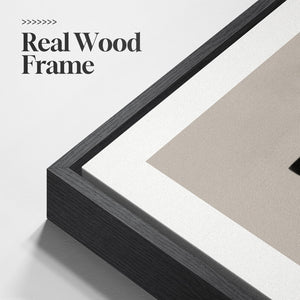 Large Framed Neutral Modern Minimalist Abstract Wall Art for Living Room Set of 2