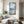 Large Framed Modern Abstract Coastal Ocean Landscape Wall Art Blue Vertical Art Print