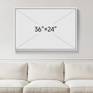 Framed Modern Blue and White Natural Floral Wall Art for Bedroom