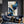 Extra Large Framed Blue White and Gold Modern Abstract Vertical Wall Art for Living Room