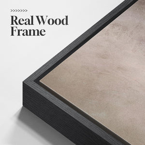 Large Framed Brown Neutral Modern Abstract Landscape Horizontal Wall Art for Living Room