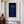 Large Framed Navy Blue Contemporary  Minimalist Abstract Vertical Wall Art for Hallway
