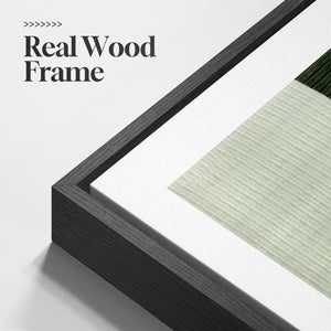 Large Framed Sage Green Modern Minimalist Geometric Abstract Wall Art for Living Room Set of 3