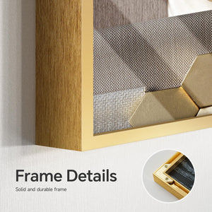 Extra Large Framed Modern Luxury Gold Wall Art for Living Room
