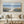 Extra Large Framed Blue Coastal Beach Floral Landscape Wall Art for Living Room