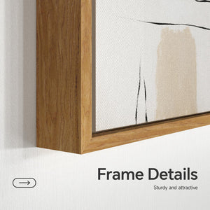 Framed Boho Modern Minimalist Neutral Geometric Abstract Wall Art for Living Room Set of 6