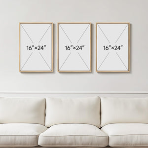Framed Christian Jesus Leaves the 99 Sheep Neutral Beige Minimalist Canvas Wall Art Prints Set of 3