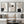 Large Framed Black White Gray Modern Minimalist  Neutral Abstract Wall Art for Living Room Set of 3