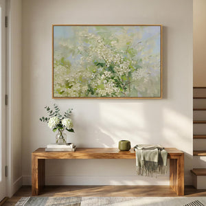 Framed Sage Green Floral Botanical Wall Art Abstract Greenery Canvas Prints for Living Room