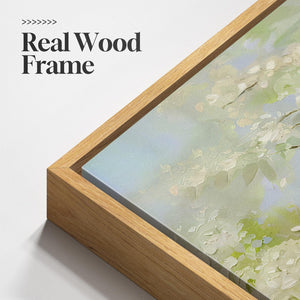 Framed Sage Green Floral Botanical Wall Art Abstract Greenery Canvas Prints for Living Room