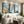 Large Framed Blue and Gold Abstract Modern Minimalist Elegant Wall Art for Living Room Set of 3