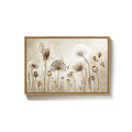 Framed Vintage Neutral Rustic Botanical Modern Farmhouse Floral Dandelion Wall Art for Living Room