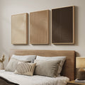 3D Textured Framed Boho Neutral Abstract Wall Art, Set of 3, 16x24