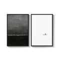 Framed Black and White Abstract Wall Art for Living Room, Large Set of 2